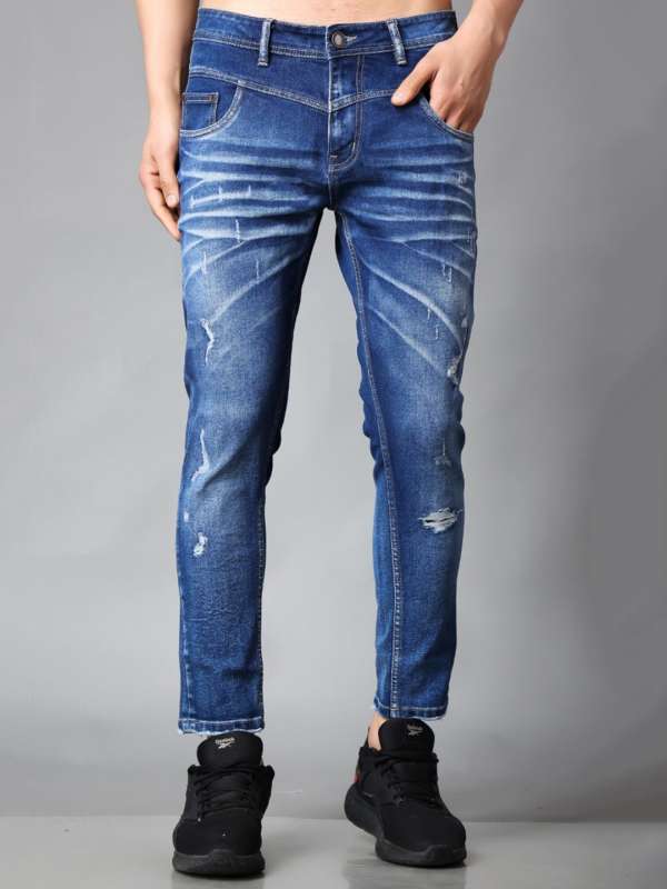 Stylox Blue Slim Fit Mid Rise Mildly Distressed Jeans 8092245.htm