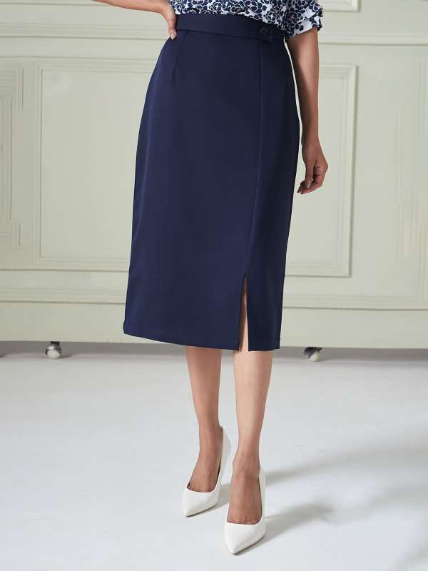 Pencil Skirt Buy Pencil Skirt Online Myntra