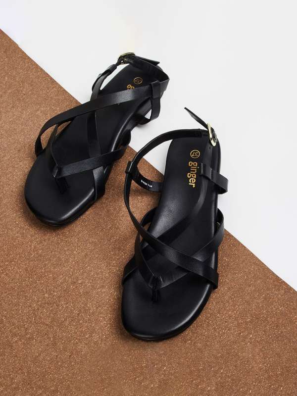 Ginger solid hotsell buckle strap flats
