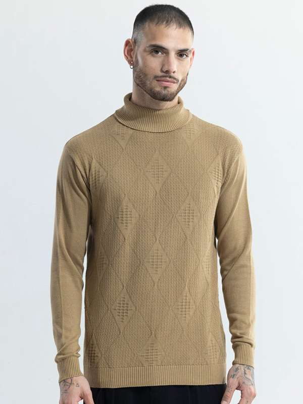 Tan sweater mens discount