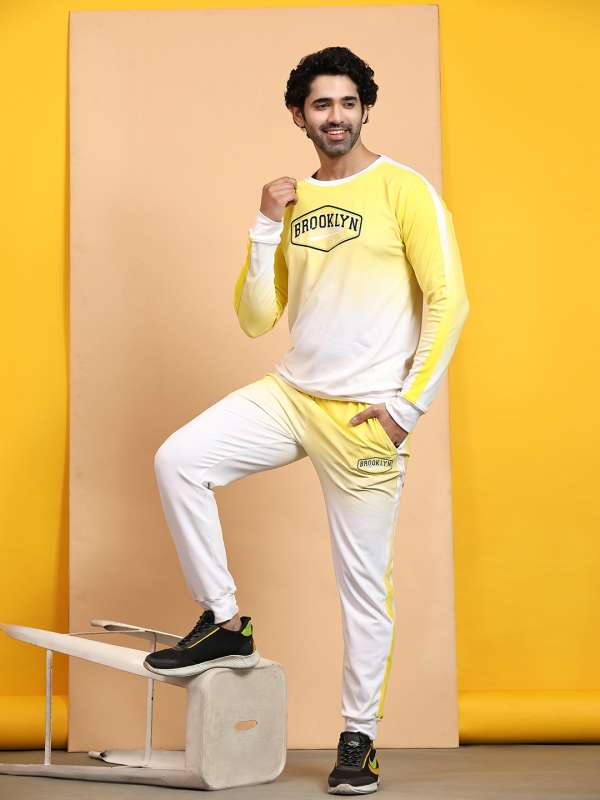 Yellow tracksuit hot sale for men