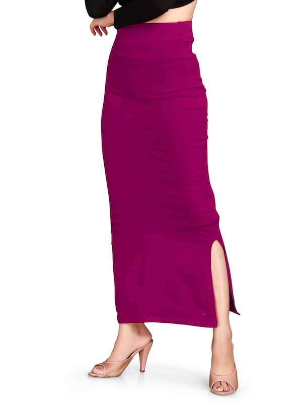 Buy MAYILI Women's Saree Shapewear (MS1-13_White_Small-Teeny) (Small -  Lofty, Purple) at