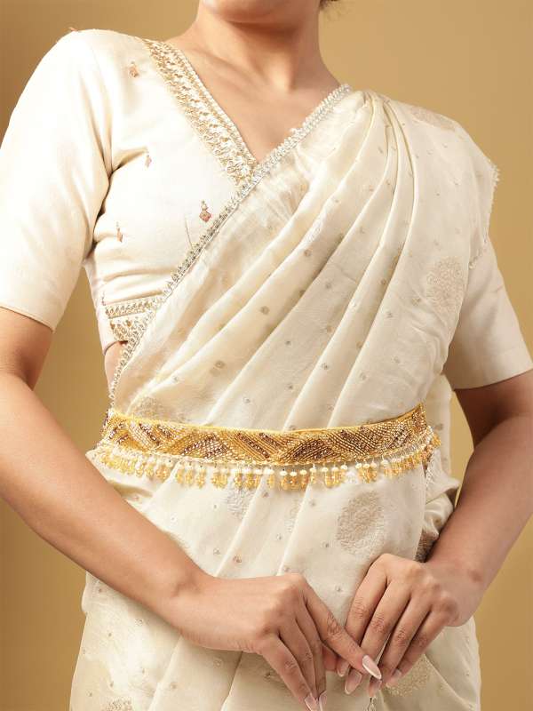 Golden Metal Ladies Waist Belt For Saree, Size: Free Size at Rs