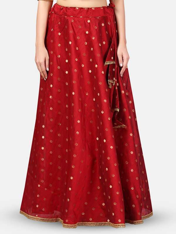 Buy Maroon Skirts Ethnic Skirt online in India