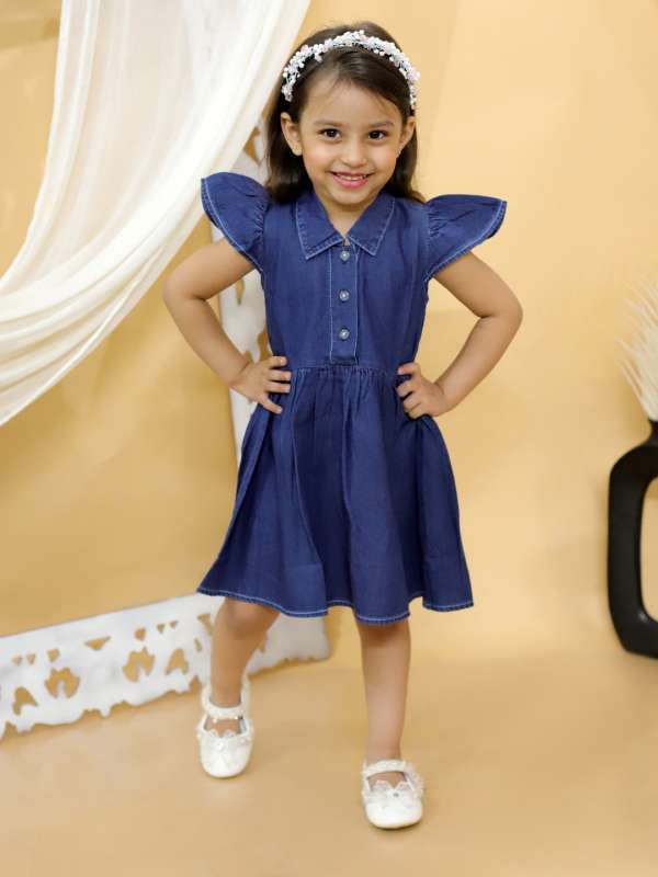 Kids denim frock best sale