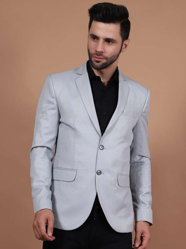 Silver sales color blazer