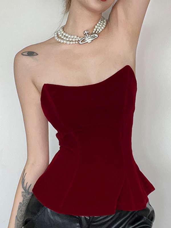 Buy TRANSLUCENT ROSE-RED CORSETRY BODYSUIT for Women Online in India
