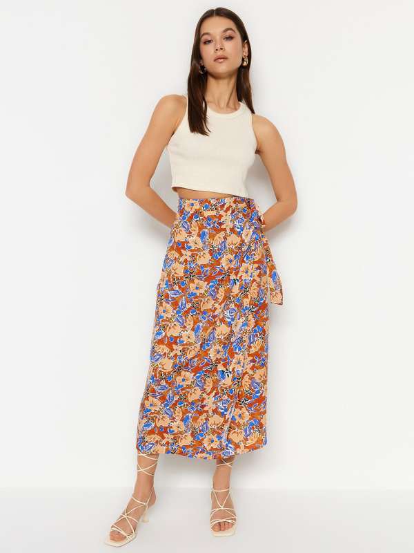 Long wrap shop skirt online