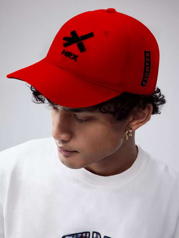 Mens red baseball cap best sale