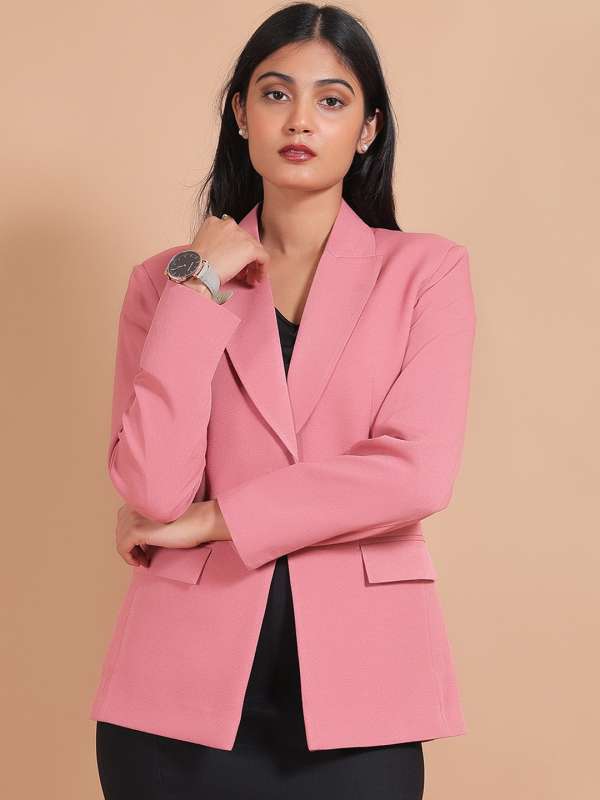 Women Pink Blazers - Buy Women Pink Blazers online in India