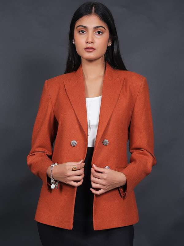 Burnt orange shop blazer womens