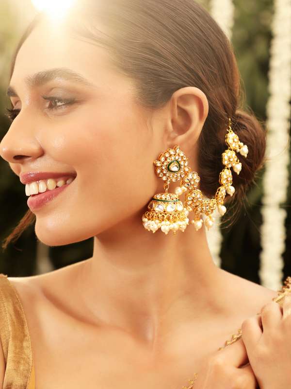 Kundan Jhumkas Buy Kundan Jhumkas online in India