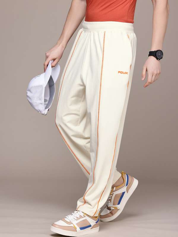 Men Cream Track Pants Buy Men Cream Track Pants online in India