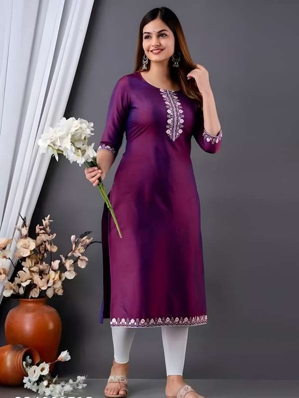 Purple color clearance kurtis