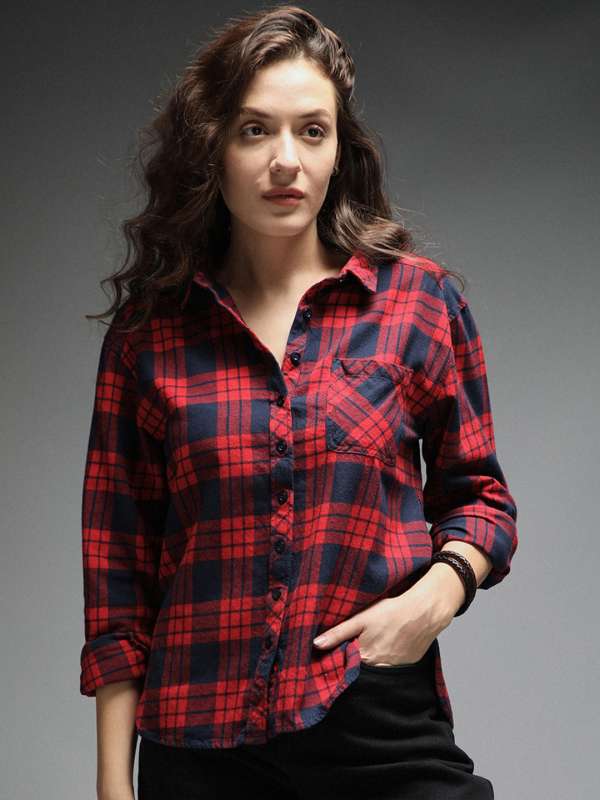 womens red shirts for sale