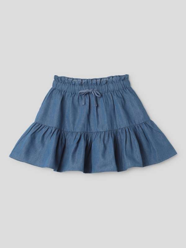 Denim skirts sales online myntra