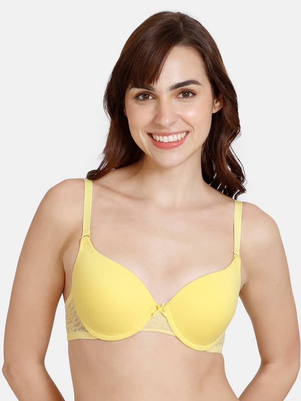 Buy online Front Open Printed Push Up Bra from lingerie for Women
