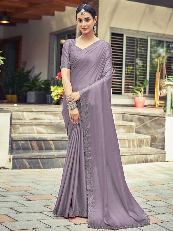 Satin saree online online myntra