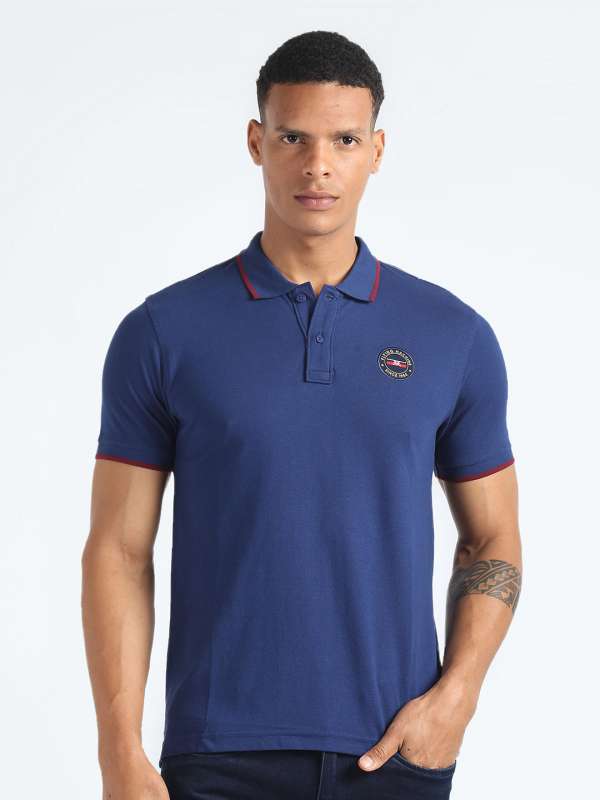 T shirt over top collared shirt