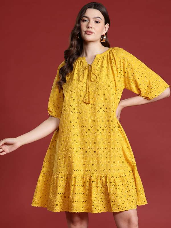 Mustard dresses online hotsell