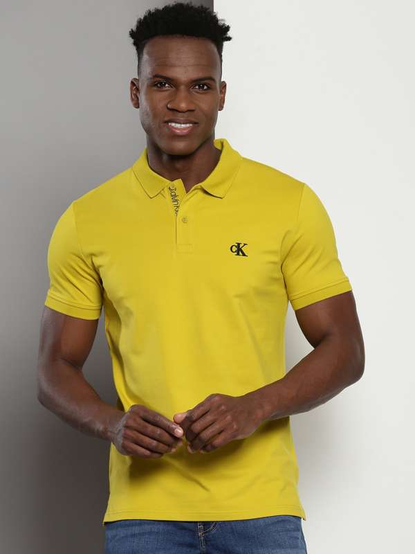 Yellow calvin klein t shirt hotsell