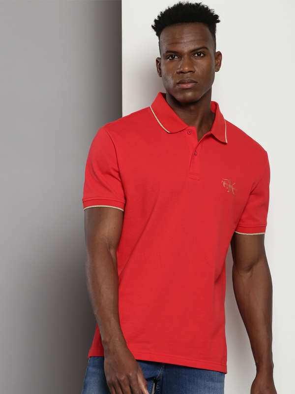 Calvin klein red shirt clearance