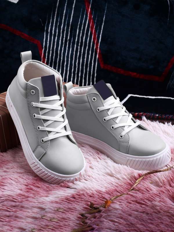 Zudio Grey Lace Up Sneakers - Buy Zudio Grey Lace Up Sneakers online in  India
