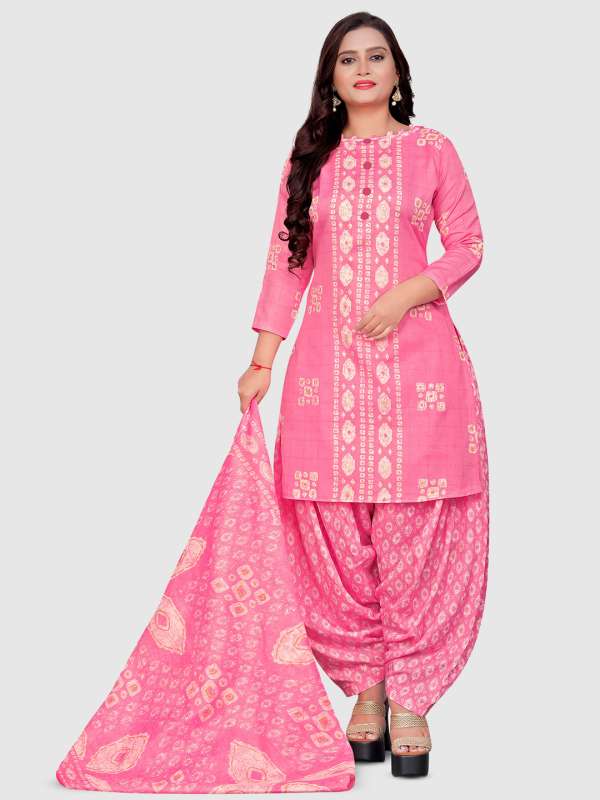Pink Dress Material Buy Pink Dress Material online in India