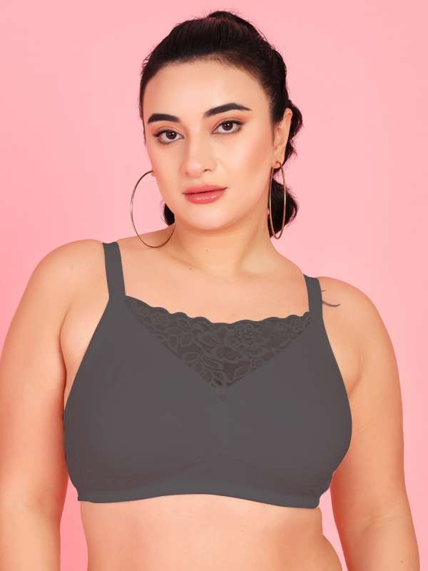 Buy Curvy Love Plus Size Non Padded Lacy Minimizer Bra (Pack of 2) online