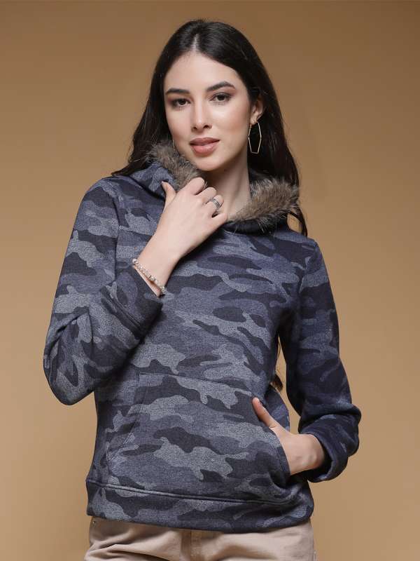 Army print new arrivals sweatshirt womens