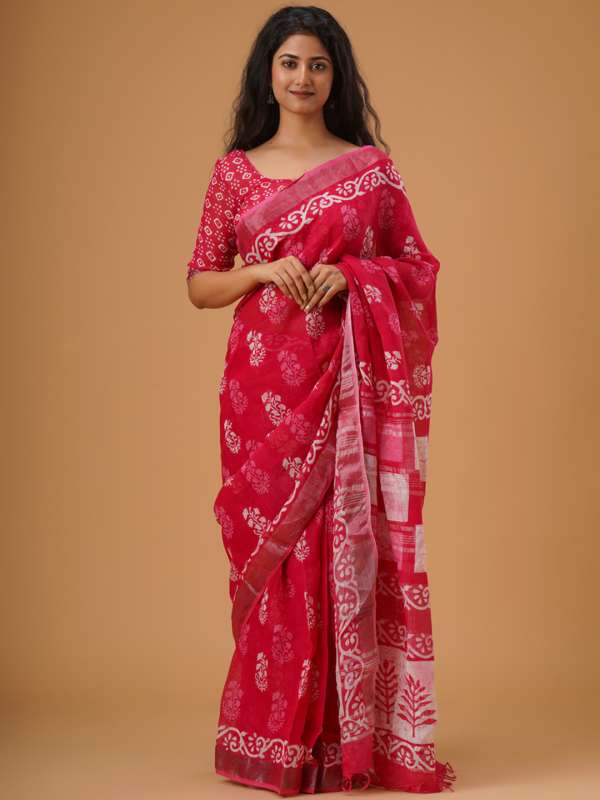 Cotton Linen Saree Buy Cotton Linen Saree at Best Price Myntra