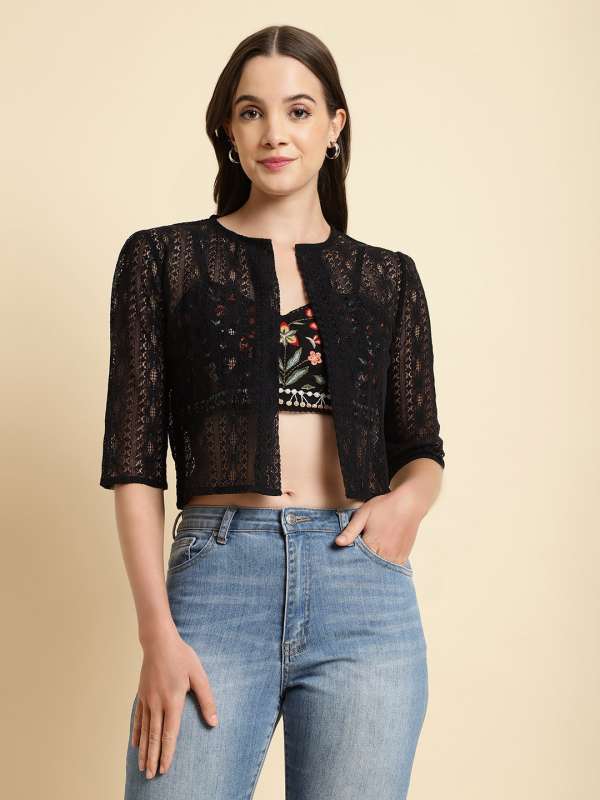 Black Lace Shrug Buy Black Lace Shrug online in India