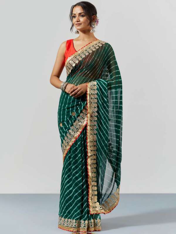 Gota patti outlet saree myntra