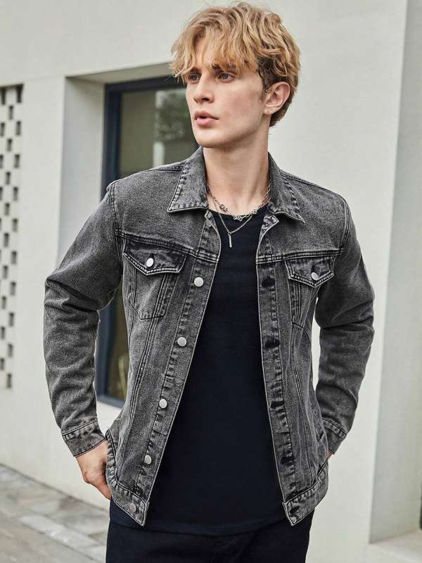 Men Jacket In Black Jeans Jackets Buy Men Jacket In Black Jeans Jackets online in India