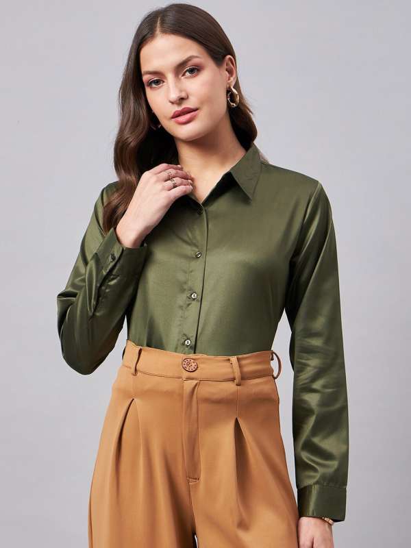 Buy Olive Shirts for Women by Charmgal Online