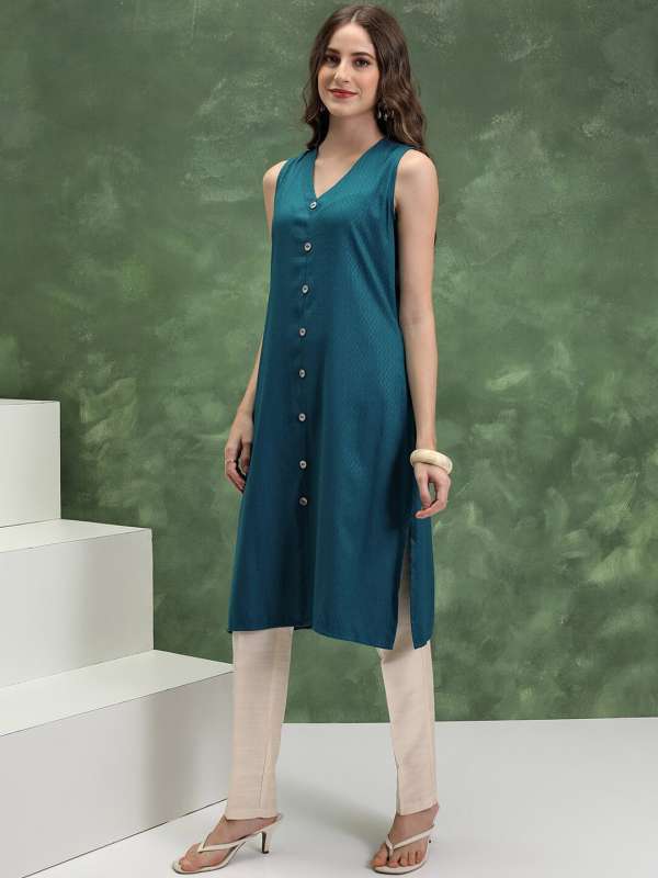 V Neck Churidar Kurtas Buy V Neck Churidar Kurtas online in India