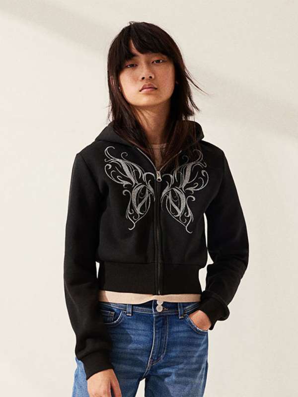 H and shop m cropped hoodie