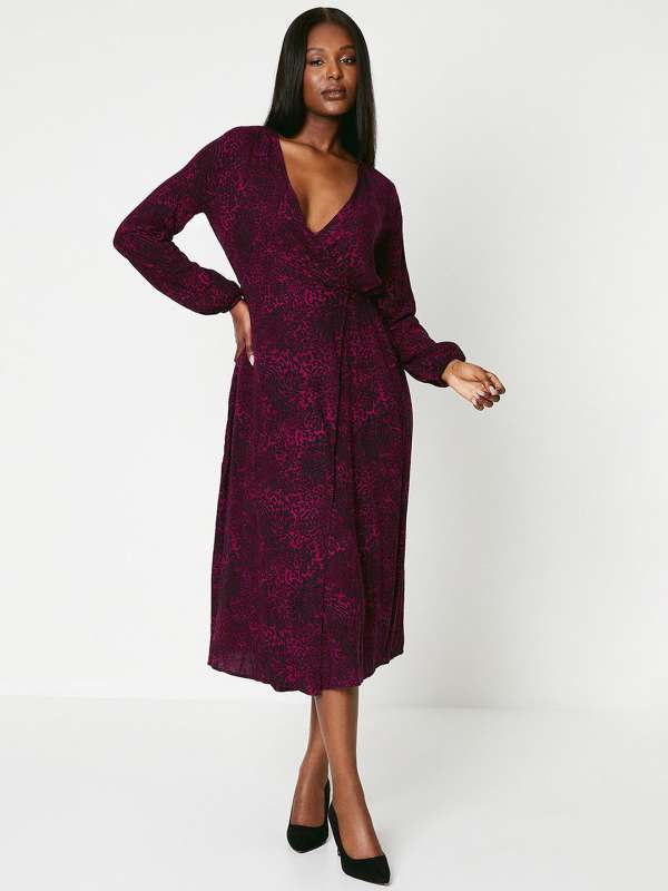 Dorothy perkins maroon dress clearance
