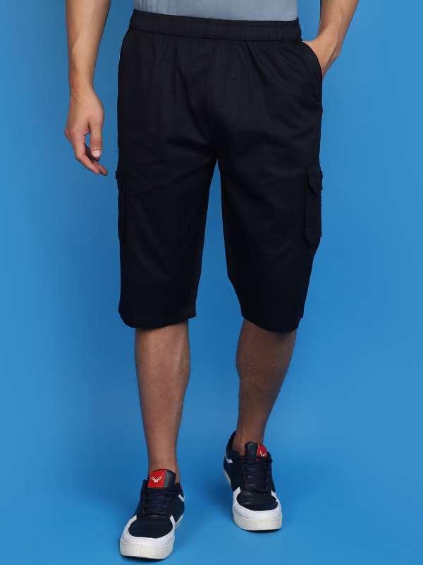 Buy Fashion Sutra Men's & Boy's Cotton 3/4 Capri Shorts with 6 Pocket  (Green)-(30) at
