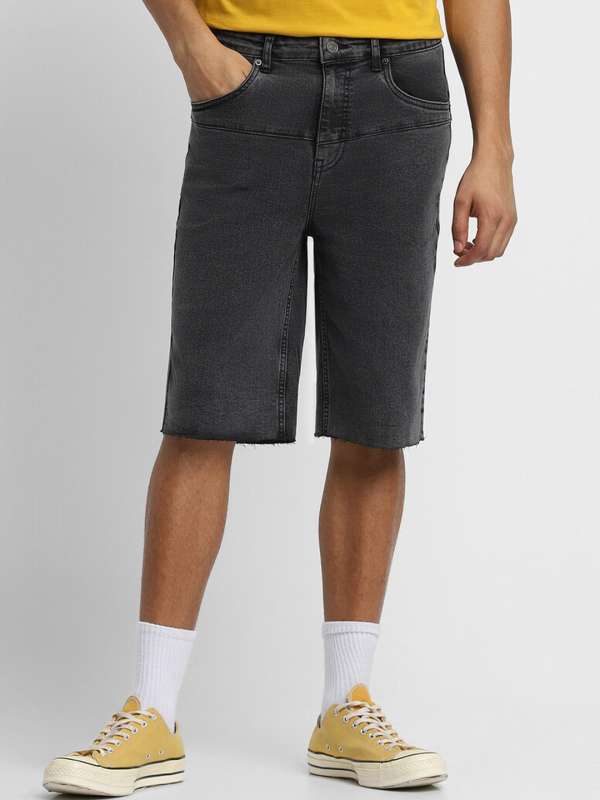 Black denim discount shorts forever 21