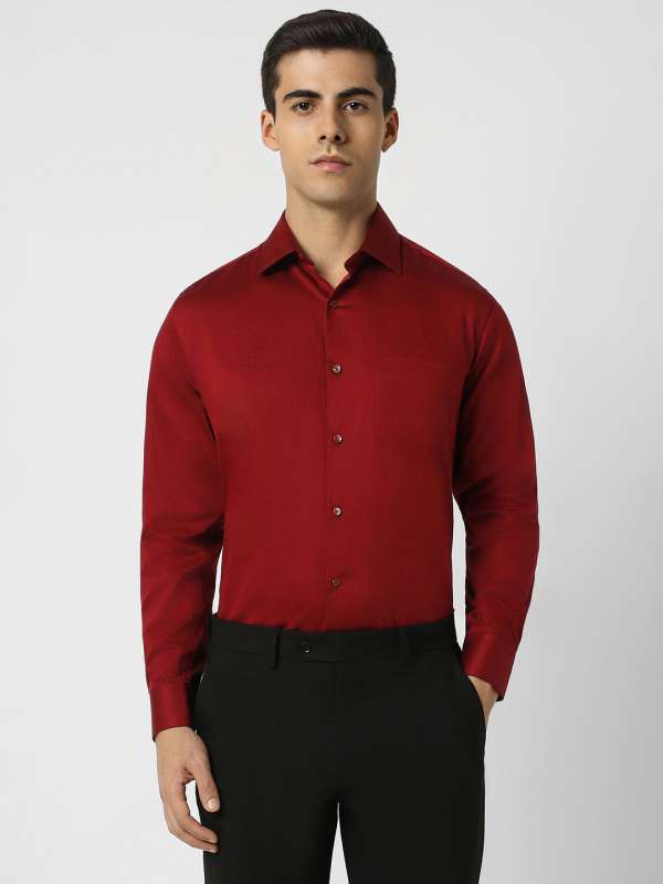 Formal shirt red cheap