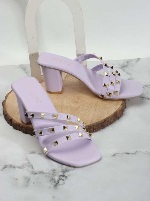 Purple store chunky heels