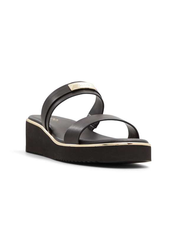 Aldo black platform sandals deals