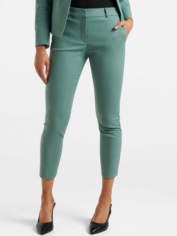 Green Striped Slim Fit Pencil Pant – Amukti - The Women's Ethnic Fashion  Store