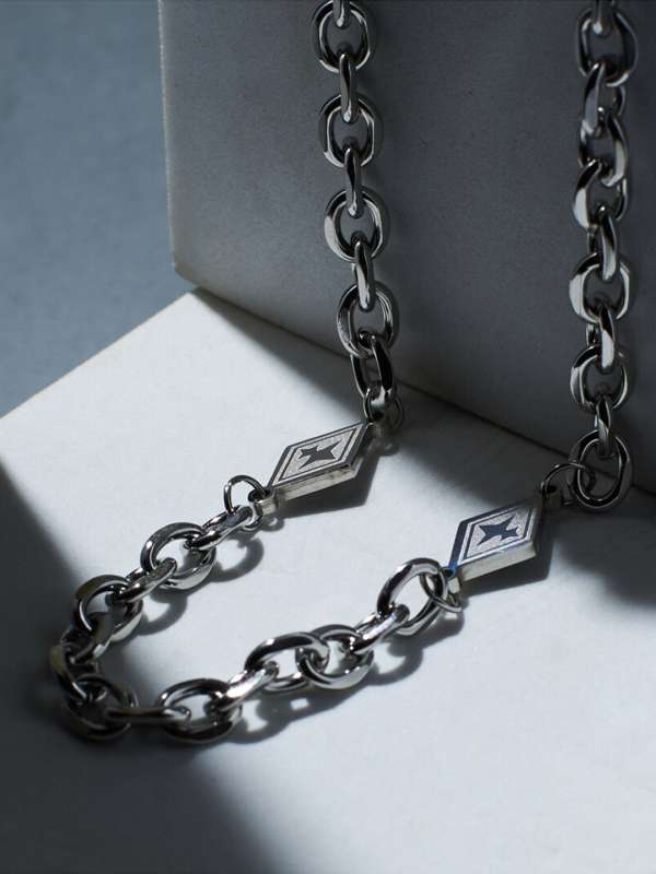 Silver chain store for men online