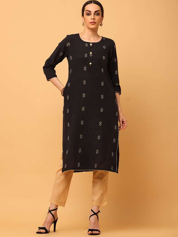 Buy aayusika Ethnic Motifs Woven Design Gotta Patti Kurta Kurtas for Women 27227094 Myntra