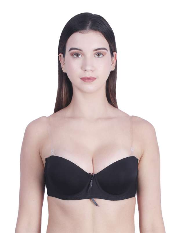 Buy Stress Bra with Clear Back Invisible Strap Push Up Padded Underwire Backless  Halter Bralette Online at desertcartINDIA