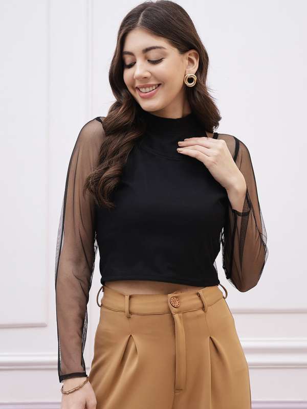 Buy HEART-SHAPE CUT-OUT DETAIL TOP for Women Online in India