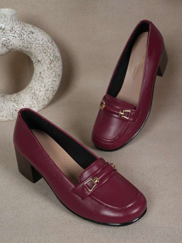 Maroon shoes womens heels clearance
