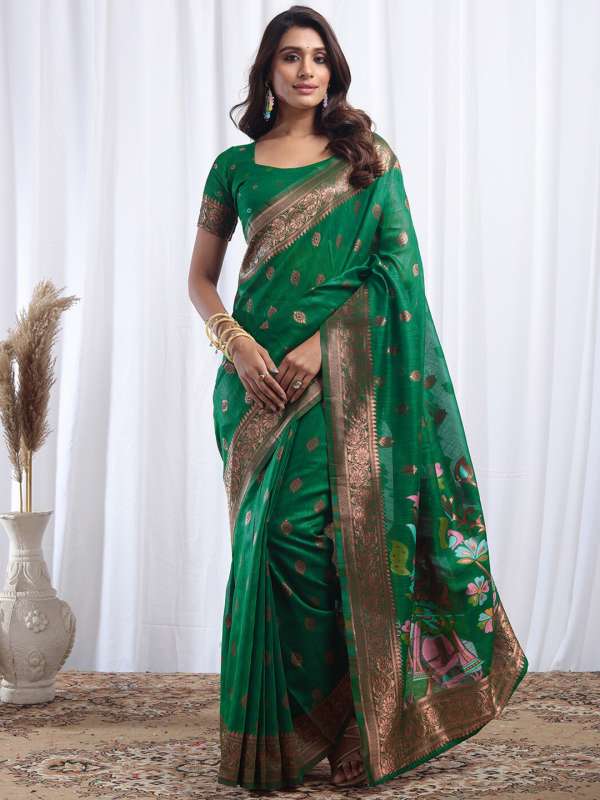 Buy Linen Sarees Online in India Myntra